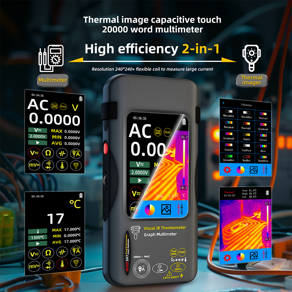 Thermal Imaging Camera Pcb Repair - Multimètre de caméra d'imagerie thermique, résolution