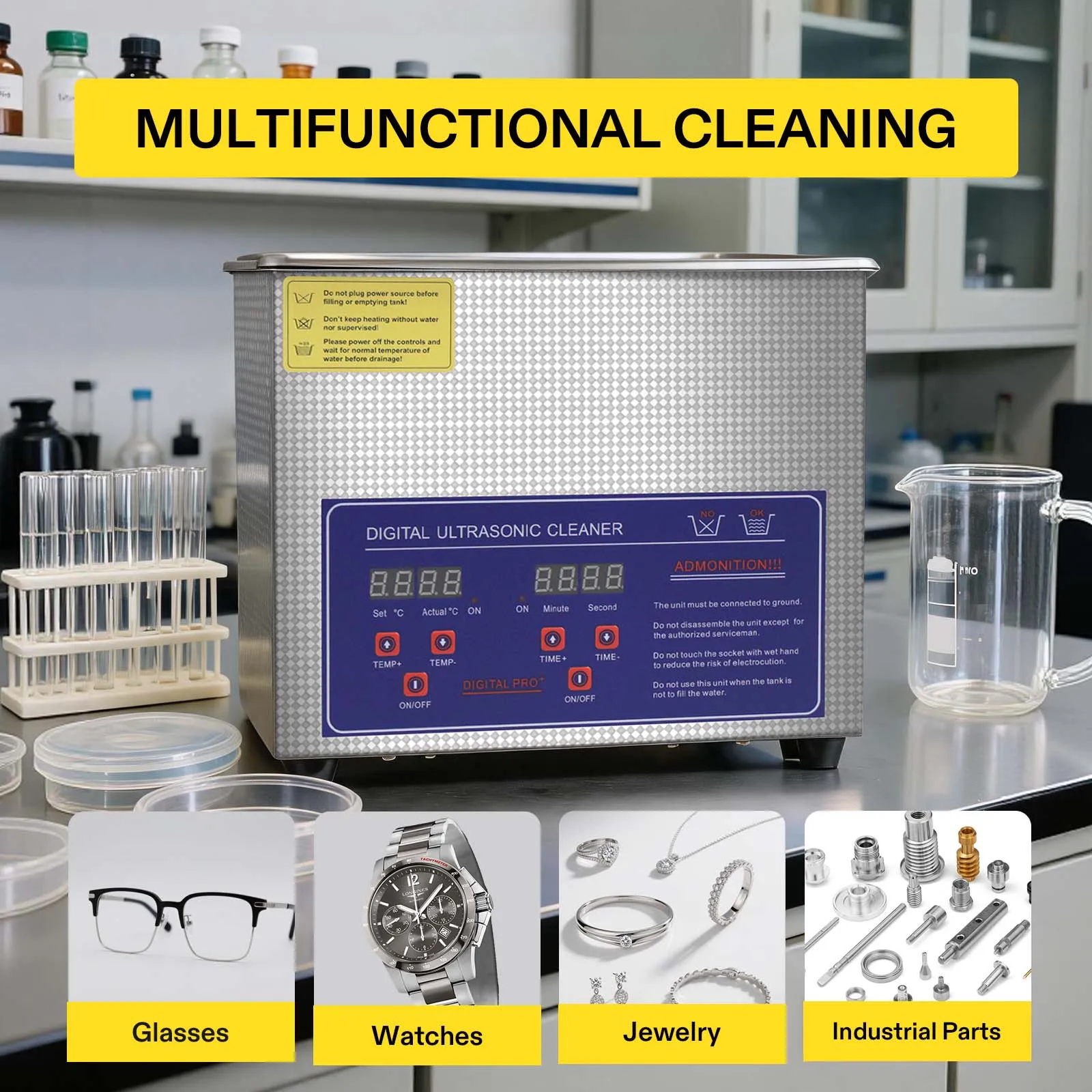 Ultrasonic Cleaner 30L Industrial - Nettoyeur industriel à ultrasons SIHAO, modèle