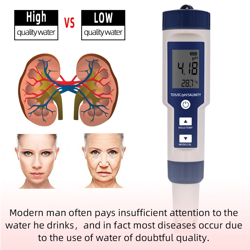 Testeur de salinité numérique  - Ph Meter Digital Water Tester avis et prix