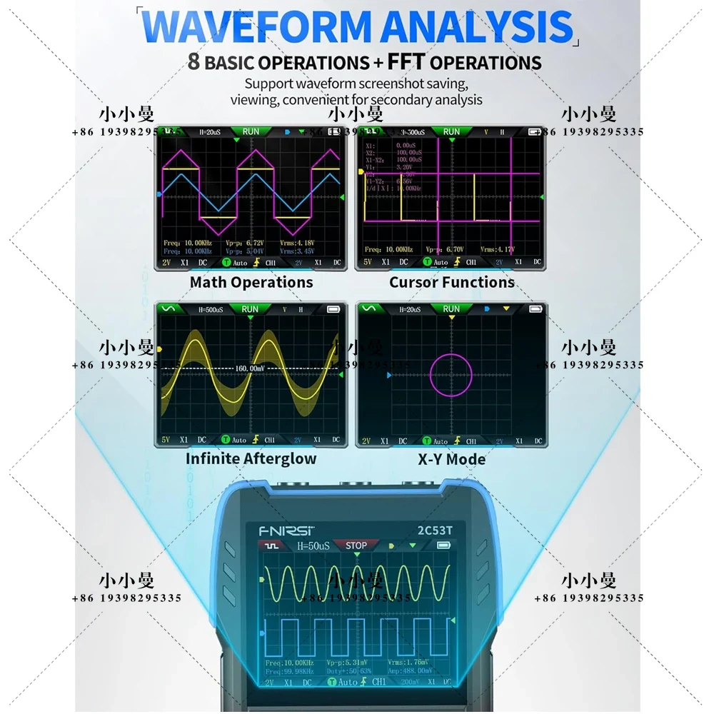 FNIRSI 2C53T : oscilloscope po - Fnirsi Digital Oscilloscope Handheld avis et prix