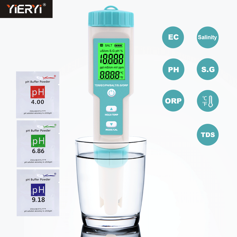 Nouveau 7 en 1 PH/TDS/EC/ORP/S - Ph Meter Digital Water Tester avis et prix
