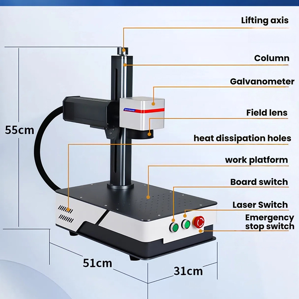 Machine de marquage laser à fi - Fiber Laser Marking Machine 30W avis et prix