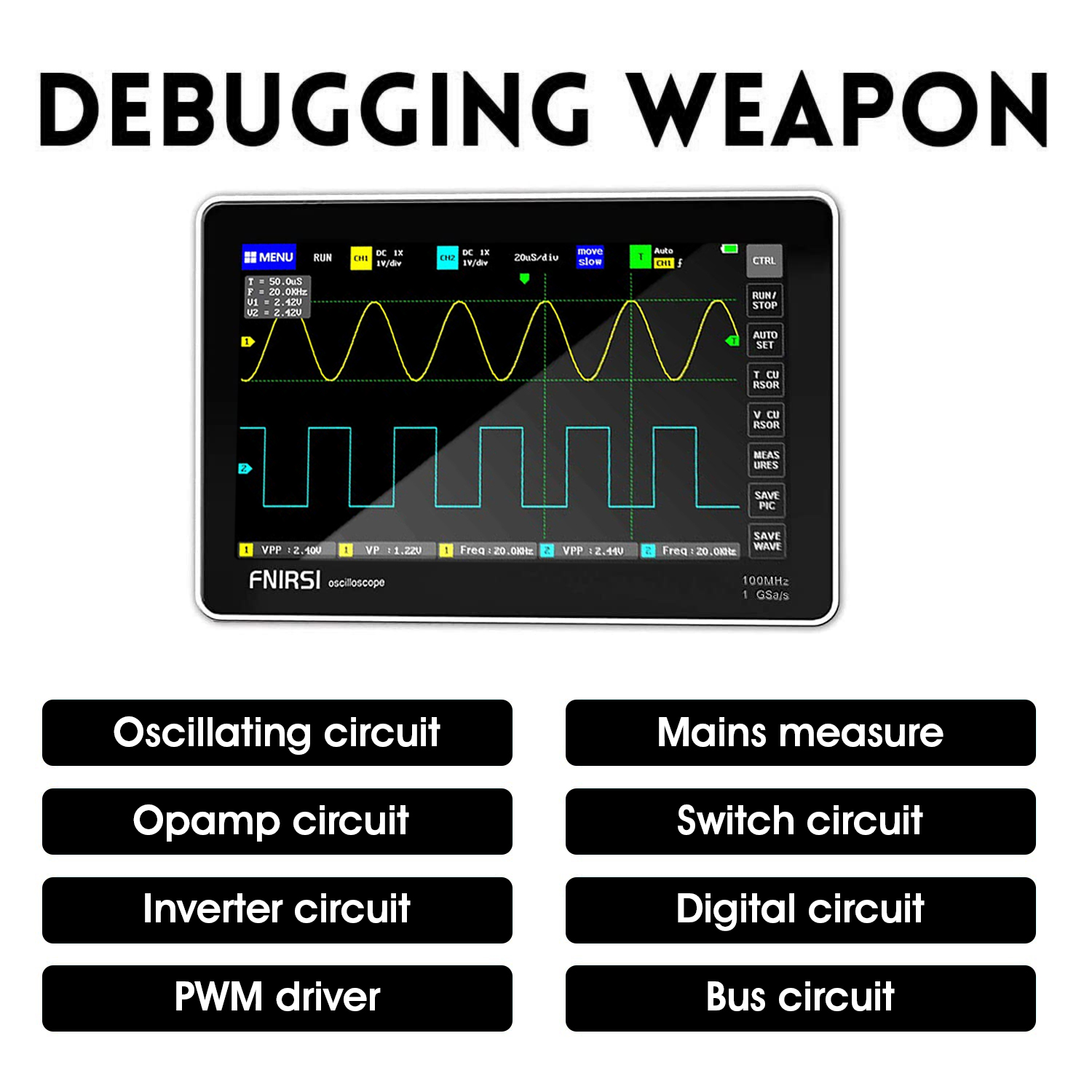 Oscilloscope FNIRSI 1013D Plus - Fnirsi Digital Oscilloscope Handheld avis et prix
