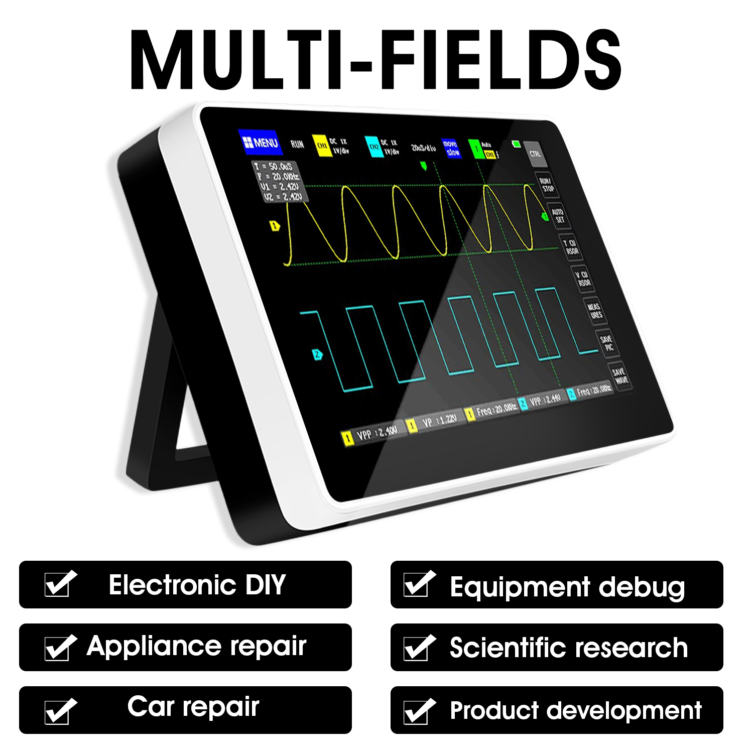 Oscilloscope FNIRSI 1013D Plus - Fnirsi Digital Oscilloscope Handheld avis et prix